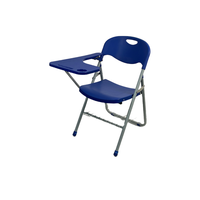 Chaise de conférence pliable en plastique avec tablette de bras d'écriture pour l'école, l'université et le salon des étudiants Vente en gros moderne
