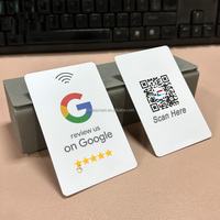 Etiqueta NFC de PVC de 13.56MHz con Código QR Impreso con Logotipo para Tarjetas de Presentación, Compatible con Facebook, WhatsApp y Reseñas de Google