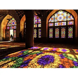 Kirche nach Hause Villa Fenster Tür abgeschrägtes Glas Doppels cheibe Kuppel Oberlicht Hersteller benutzer definierte hochwertige islamische Glasmalerei - Product Image 1