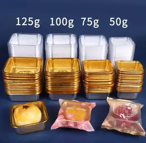Kotak kemasan kue bulan, kotak plastik penyimpanan makanan 50g 75g 100g 125g