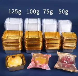 50g 75g 100g 125g hộp nhựa Hộp Bánh Trung Thu hộp thực phẩm lưu trữ hộp bánh