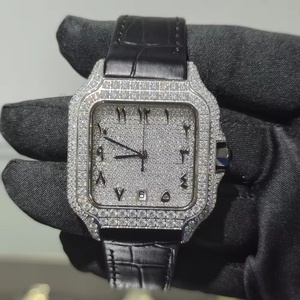 Bust Down Hip Hop Iced Out <b>Diamond</b> <b>Watches</b> Automatic Mechanical VVS Moissanite <b>Watch</b> Past <b>Diamond</b> Tester - Product Image 4