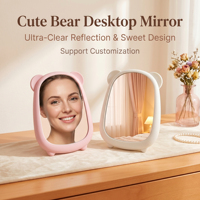 Miroir de maquillage multifonctionnel en forme d'ours, nouveau modèle, pour dortoir, à suspendre ou à poser sur le bureau, vente en gros