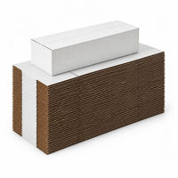 Boîte d'expédition en carton ondulé blanc pour e-commerce, pliable et à plat pour la distribution au détail
