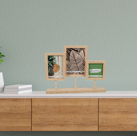 Sofine – support de Table rustique avec 3 cadres d'affichage de Photos, Collage en bois, cadre photo