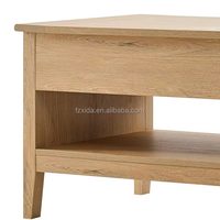 Mesa de Café Moderna Retro com Tampo Elevatório e Compartimento Oculto, Gavetas de Madeira Extensíveis Multifuncionais, Totalmente Montada OEM&ODM