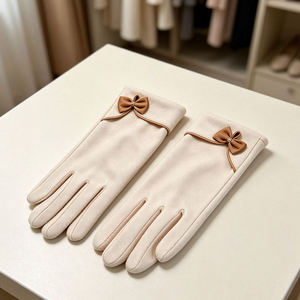 ถุงมือกันหนาวผู้หญิงแฟชั่นสวยหรู ผ้าฝ้าย/โพลีเอสเตอร์/สแปนเด็กซ์  หน้าจอสัมผัสได้  ตรวจจับด้วยเข็ม  สำหรับฤดูใบไม้ร่วงและกิจกรรมกลางแจ้ง - Product Image 2