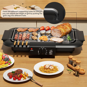 Parrilla Eléctrica para Barbacoa con Superficie Antiadherente de PTFE, Control de Temperatura, Calentamiento Potente, Construcción Duradera de Aluminio para Uso Doméstico - Product Image 5