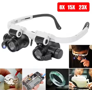 Headset Twee Lens Vergrootglas Sieraden Loep Hot Verkoop Twee Lens Vergrootglas Sieraden Loep Versterking Met Led Licht - Product Image 3