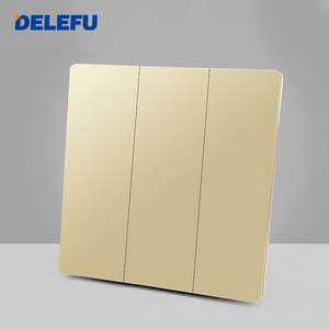 Bảng điều khiển Ổ Cắm Công Tắc Vàng mờ siêu mỏng loại 86, nhà 16A một lỗ điều khiển kép 5 lỗ với đèn neon - Product Image 2