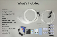 Kit de Luces de Techo de Fibra Óptica RGBW con Efecto de Cielo Estrellado, Control Remoto por Aplicación, Iluminación Interior para Automóvil, 12V 24V 50 Piezas