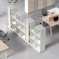 LEADCOM Étagère de séparation de bureau modulaire sur mesure, compartiment ouvert, support de rangement de documents pour projets de bureaux clés en main