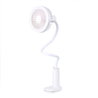 Lampe de lecture LED avec ventilateur portable, Rechargeable par USB, Flexible et pratique, idéale pour un bureau ou une Table, avec ventilateur