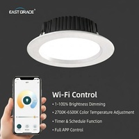 Downlight LED Commercial à Boîtier en Aluminium 4 et 8 Pouces, 3 CCT, 9W, 12W, 30W, 40W, pour Hôtels, Supermarchés et Espaces Commerciaux