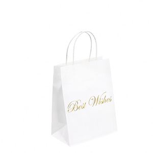Sac en papier kraft de haute qualité, imprimé sur mesure, classique, pour boulangerie, écologique, promotionnel pour vêtements, sac de shopping, best-seller - Product Image 1