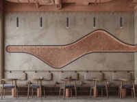 Conception d'environnement de pâtisserie élégante et luxueuse, design personnalisé pour café, branding et aménagement professionnel de boutique