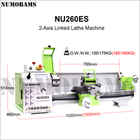 Tour à métaux NU260ES, portée de 260 mm, pour usage domestique et usinage des métaux