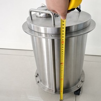Conteneur de stockage des déchets nucléaires en acier inoxydable brossé blindé contre les radiations, bac de stockage radioactif, armoire de protection contre les radiations