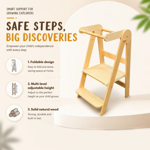 Wooden Baby Dinner Seat <b>Chairs</b> Adjustable 3 in 1 Babies Sitting Feeding Food <b>High</b> <b>Heel</b> <b>Chair</b> for Eating Adults Also - Product Image 3