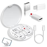 Convertidor de Cable de carga de 60W rápido portátil de viaje multifuncional, juego de regalo, caja, adaptador de almacenamiento, Kit de Cable de datos con estuche