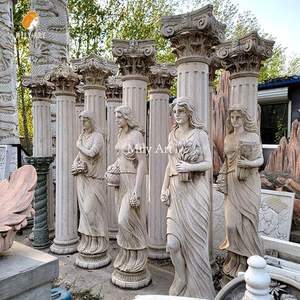 <span class=keywords><strong>Columnas</strong></span> de Pilar romano de granito de diseño moderno europeo para exteriores sólidas para casa, Villa, decoración de Hotel, columna de mármol - Product Image 6