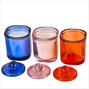 Conteneur vide de luxe pour bougies de décoration d'intérieur, 8 oz, 15 oz, avec couvercle en verre pour candélabre - Vente en gros - Product Image 4