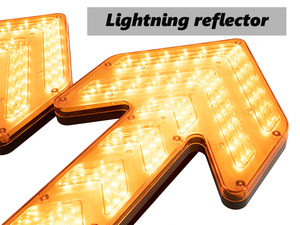 <span class=keywords><strong>Seguridad</strong></span> Amarillo 66,5 cm LED Flecha Luz Larga Distancia Visual Resistencia al envejecimiento Producto de advertencia de tráfico - Product Image 4