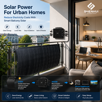 Sistem Mikro Inverter Surya 1600W Tahan Air IP67 dengan Pemantauan WIFI untuk Balkon Rumah, Solusi Energi Surya Terhubung Jaringan