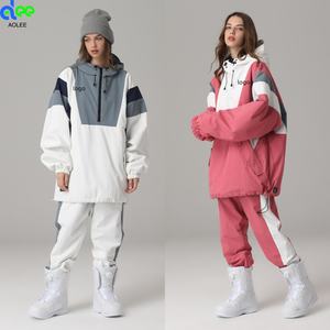 Personalizado Mujeres Hombres <span class=keywords><strong>Ropa</strong></span> de deporte de invierno al aire libre Traje de esquí Cortavientos Chaquetas impermeables Pantalones Snow Board Wear Snowsuit <span class=keywords><strong>para</strong></span> mujeres - Product Image 1