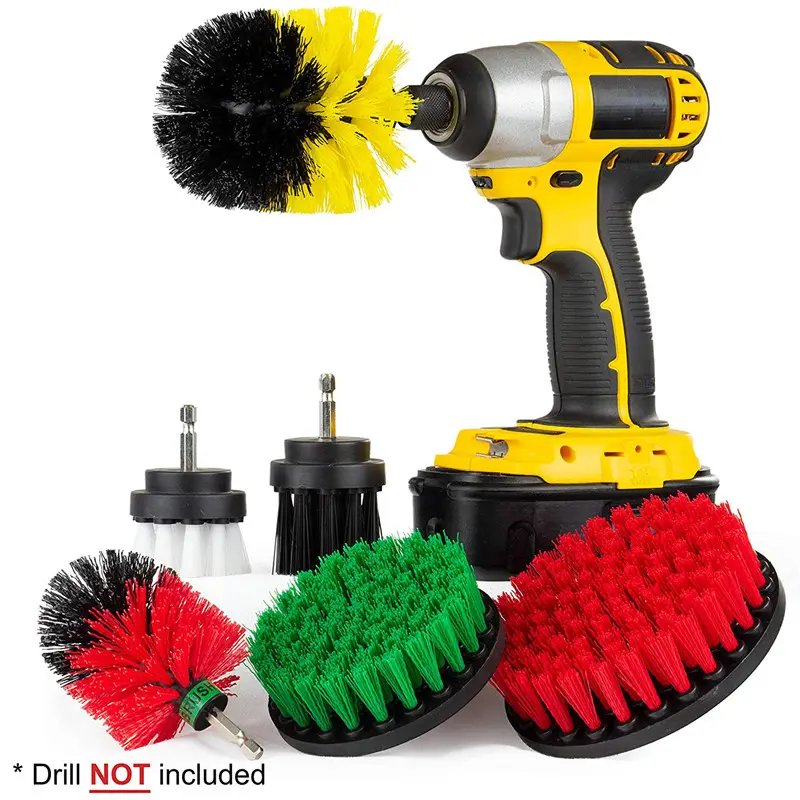 5pcs Handheld Electric Spin Cleaning Detailing Tools Wash Set Electric Drill Brush