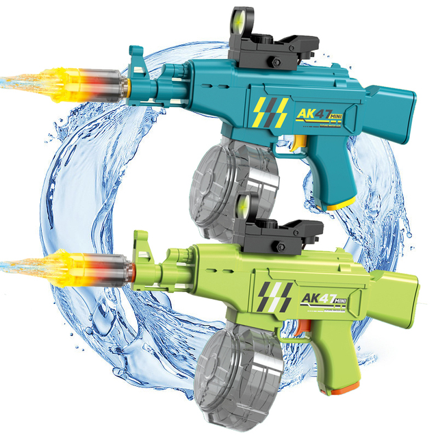 Good Selling Electric AK47 Flame Effect Spray Gun Electric Water Gun Summer Outdoor Water Play Toy
