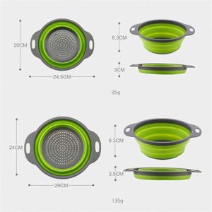 Maxfree Nouveau Style Meilleures Ventes Ensemble d'Égouttoirs Pliables en Silicone de Qualité Alimentaire pour Cuisine, Compatibles Lave-Vaisselle et Four - Product Image 4