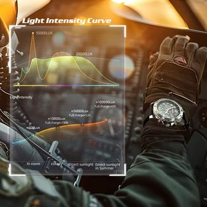 NORTH EDGE 2024 MACH 2 Men's <b>Watches</b> Solar Power 316 Stainless Steel Case Quartz <b>Watch</b> for Men Pilot Waterproof 50M Stopwatch - Product Image 5