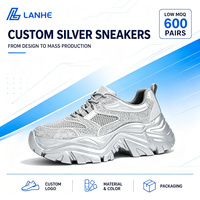 Baskets à lacets pour femme, mode, plateforme, strass, cuir PU blanc, décontractées, style Dad Shoes, confortables, à semelle compensée, bout rond, US 8