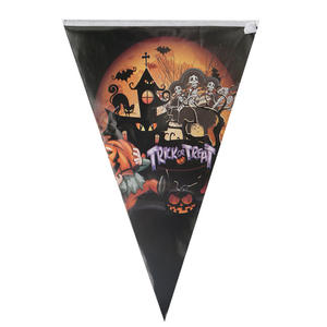 <b>Party</b> Supplies Halloween <b>Party</b> Decoration 10pieces Double-sided Printing Pennant Paper <b>Banner</b> Paper Decoration Scene Layout - Product Image 3