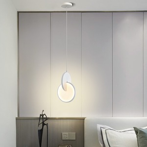 Lustre LED moderne suspendu 110V 220V, <span class=keywords><strong>luminaire</strong></span> simple à double anneau pour salle à manger et cuisine - Product Image 6