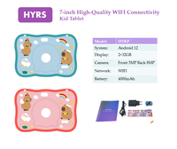 Tablette éducative robuste pour enfants Android 13 Qualcomm 8916 7 pouces 256 Go WiFi OEM d'usine