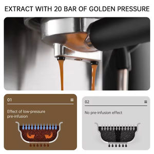<b>Portable</b> Electric Espresso <b>Maker</b> Steam Milk Frother Stainless Steel <b>Coffee</b> Machine for Cappuccino Latte for Outdoor Household - Product Image 4