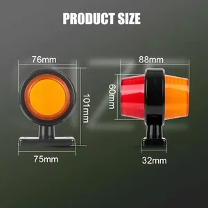 Đèn <span class=keywords><strong>LED</strong></span> xe tải hai mặt 12V 24V mới, đèn hậu, đèn báo rẽ, đèn chiếu sáng thân xe, nguồn sáng COB để độ lại - Product Image 3