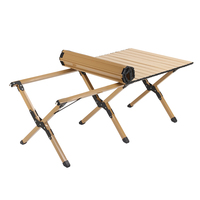 Table de pique-nique pliable légère en aluminium pour camping, modèle œuf roulé, vente en gros d'usine, personnalisable pour l'extérieur