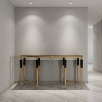 Console moderne au design épuré, style console moderne en marbre pour couloir, entrée, salon, hôtel (Dernier article en promotion)