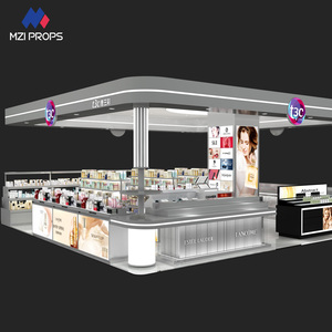 BKC030 Diseño Interior de Tienda de Belleza de Lujo, Exhibición de Quiosco para Productos de Cuidado de la Piel, Diseño de Stand Personalizado - Product Image 1