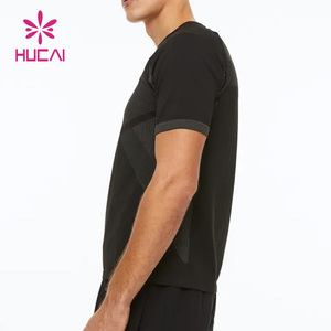 Vendita all'ingrosso su misura di alta qualità oversize da <span class=keywords><strong>uomo</strong></span> aderente aderente da allenamento a tinta unita T-shirt sublimazione palestra T-shirt per <span class=keywords><strong>uomo</strong></span> - Product Image 2