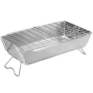 גריל פחמים נייד מודרני מנירוסטה, מתקפל, כיריים לקמפינג, מנגנון בטיחות להבה, קל לניקוי, עיצוב מתכת - Product Image 2