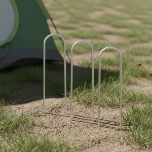 भारी शुल्क 12 इंच 9 मिमी यू-टाइप पिन नेल सस्ते कॉपर स्टील के पेग और सोड स्टेपल को सुचारू रूप से शंक के साथ - Product Image 1