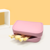 Sac cosmétique pliable en silicone de grande capacité avec porte-cartes Hot New Waterproof Coin Purse