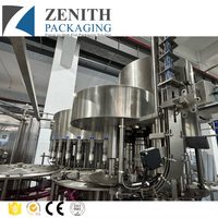 Machine de remplissage d'eau en bouteille à alimentation directe d'usine / Ligne de remplissage grande capacité / Convient aux bouteilles PET/verre / PLC intelligent