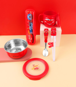 Juego <span class=keywords><strong>de</strong></span> <span class=keywords><strong>cubiertos</strong></span> <span class=keywords><strong>Disney</strong></span> Elsa Healthy Fun <span class=keywords><strong>de</strong></span> 5 piezas, bonita vajilla individual para niños para la vuelta al cole - Product Image 6