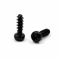 Vis autotaraudeuse Torx noire à tête bouton, couple élevé, filetage grossier, pointe acérée, fixation personnalisée pour assemblage de panneaux