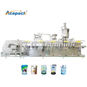 doypack pouch juice filling coconut oil filling sealing packing machine